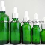 hair oil green glass bottle