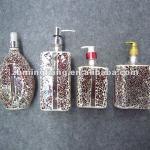 shiny red glass mosaic lotion bottle perfume bottle