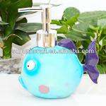 Cute blue fish empty hand sanitizer bottle