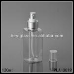 square shaped 120ml PET bottles/ cosmetic bottles/ plastic bottles with spray
