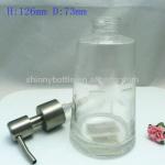 clear glass lotion,soap bottle with pump dispenser