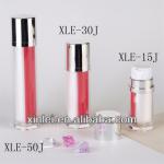 shiny cap Lotion Bottle with double tubes