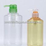 clear and yellow empty plastic bottle cosmetics containers