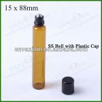 10ml Glass Roll On Bottle With Black Cap