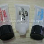 10ml cheap transparent and clear cosmetic plastic soft tube with black screw cap container