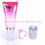 plastic tube with airless pump cap style for cosmetic packaging,60ml PE tube
