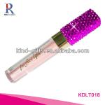 Bling bling rhinestone lip gloss tube with applicator