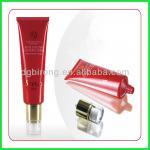 100ml red plactic cosmetic tube with pump lid