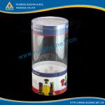 plastic clear round tube box with lids