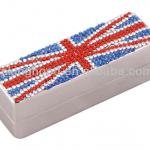 Bling crystal Emgland Flag metal lipstick case / lipstick holder