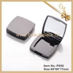 square compact powder container with mirror