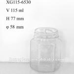 115ml hexagonal glass jar 115ml