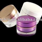 black frosted plastic cosmetic jars