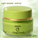 5ml 10ml 15ml 30ml 50ml Green Double Wall Acrylic Plastic Cream Jar