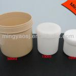 straight sided white/black plastic jars HDPE with PP lid