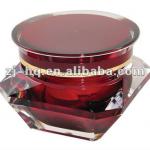 50g red Diamond Acrylic Jars for eye cream,plastic cosmetics container
