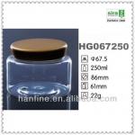 250ml/250g pet plastic hair mask jar for hair cream,conditioner