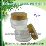 ECO bamboo lid acrylic cream jar 50g cosmetics bottle