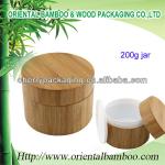 HOT 200g bamboo jars container with food-grade PP liner