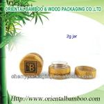 bamboo cosmetic packaging lip balm container plastic jar inside