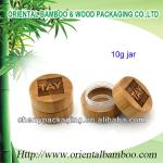 bamboo jar lip balm face cream container 10g plastic jar inside