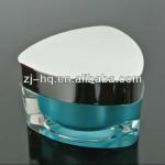 Luxury 50g Triangle shaped acrylic face cream jar,plastic jar