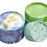 small round loose packaging cosmetic loose powder container and puff