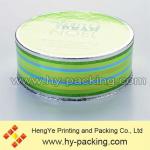 Colorful round handmade cosmetic box for loose powder