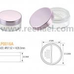 Round plastic loose powder case with sifter