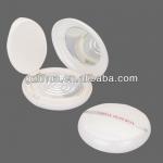 Plastic ompact powder case,silver compact powder case