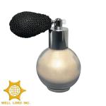 Perfume powder bottle with bulb sprayer
