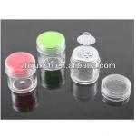 Plastic jar with sifter for powder