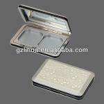 Empty square compact powder case with mirror