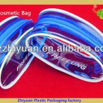 PVC Cosmetic Bag, Make Up Bag with Fabric Zipper &amp; Handle