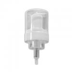 Foamer pump 43mm, white. 0.8cc, diptube 93mm visible / 101mm unassembled, clear cap, AAF2S08D