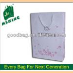 paper shopping bag with ribbon handle. High quality with favorable price, Guangzhou factory