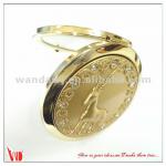 Round golden painted pocket mirror