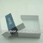 white elegant rectangular set up cosmetic paper gift box