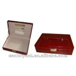 Custom fodable color red leather make up box red cosmetic box