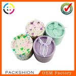 Wholesale small round paper gift box with ribbon