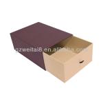 Luxury customized cardboard cosmetic drawer box packaging with ribbon closure