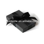 New custom style paperboard packaging glossy black collapsible gift boxes