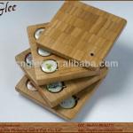 square home storage spin bamboo display box