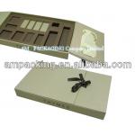 luxury flat paper cosmetic packaging box with magnet