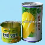 Round Tin Cans With Easy Open Lid/Window/Plastic cap
