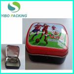 rectangular small metal tin boxes hinged,metal cans with lids
