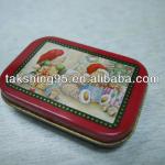small rectangular hinged metal tins for mint packaging