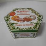 Hexagonal Tin Box, Cookie Tin Box, Chocolate Tin Box