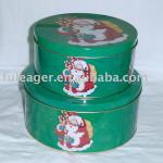 COOKIE TIN CAN, Xmas tin box,Christmas round tin box