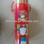 Christmas big round tube gift box with handle